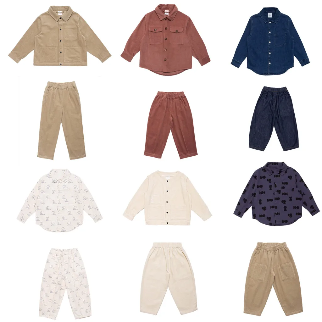 

Children's Clothings Jackets Pants 2022 New Autumn Boys Girls Cotton Shirts Sweater Outwear Coat Kids Clothes From 2 To 7 Years