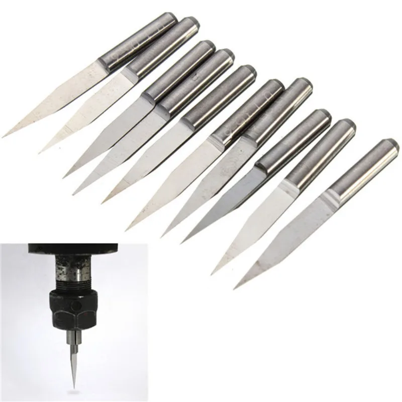 

10Pcs 3.175mm Tungsten Steel Carbide PCB Engraving Bits CNC Router Tool 20 Degree 0.1mm Machine Tools Accessories