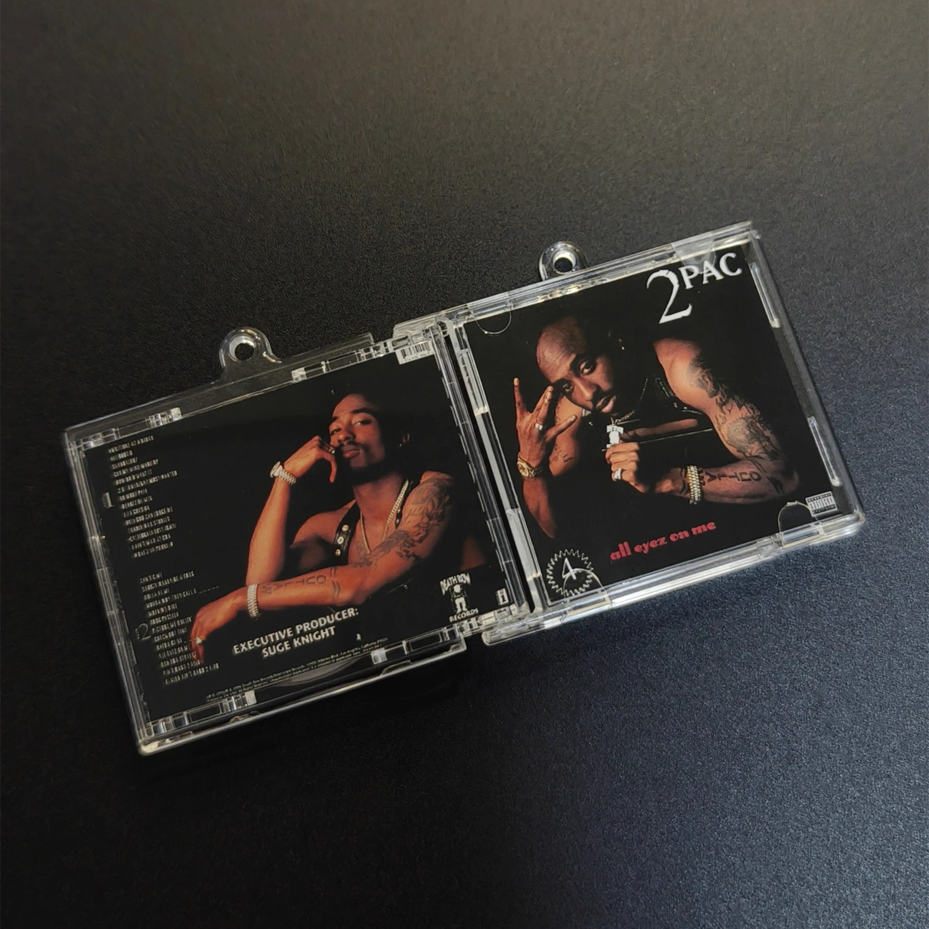 Фото Gangsta Rap Makaveli 2pac MINI Music CD NFC Брелок для ключей Play Song All Eyez on Me Альбом Me Against The World Брелок для косплея Подвеска №2