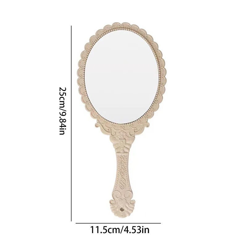 1 шт. мини-портативное винтажное зеркало для макияжа ручное овальное круглое