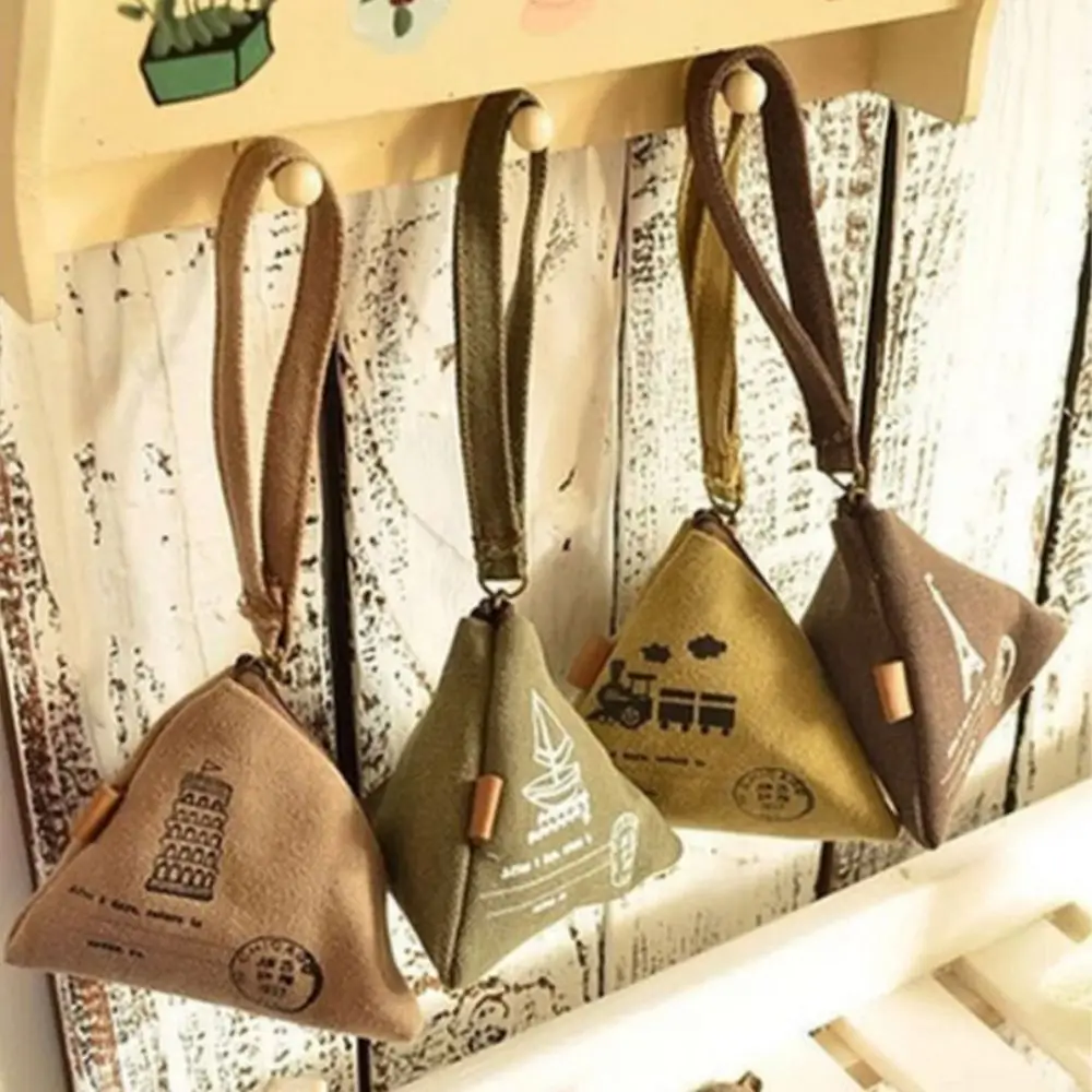 

Portable Dumpling Shape Lipstick Bag Sailboat Canvas Korea Style Wallet Mini Key Bag Coin Pouch Coin Purse
