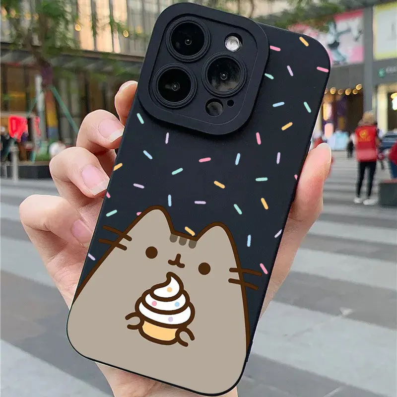 Полноэкранный чехол Pusheen cat Pupil для OPPO A94 A93 A91 A76 A74 A72 A71 A55 A54 A53 A31 A5 A9 A15 A7 A16 4G 5G Cover