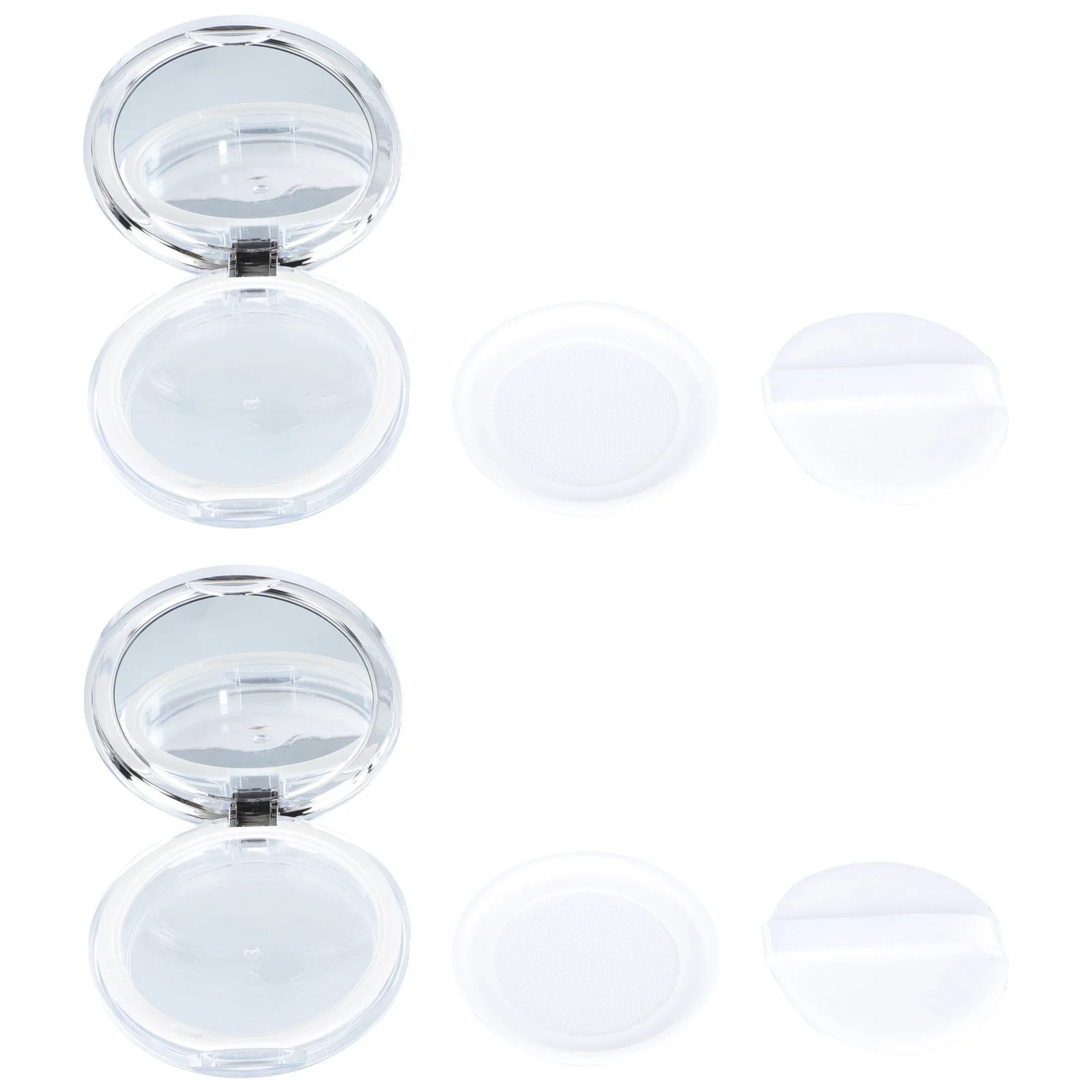 

2pcs Makeup Supplies Durable Makeup Powder Cases Female Cosmetic Holders for Makeup Use