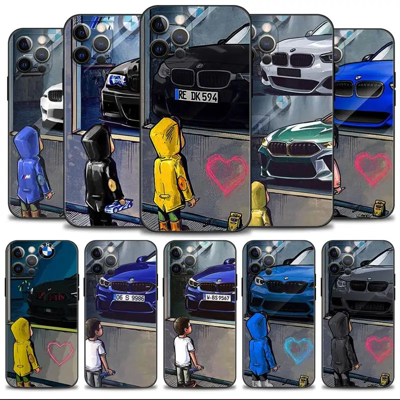 

Children Watching Cars-Bmw Silicone Case For Apple iPhone 14 13 12 11 Pro Max 13 12 Mini XS Max XR X 7 8 Plus Phone Shell Cover