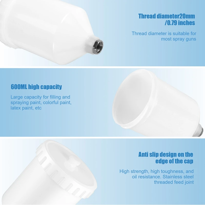 600 мл лейка для краски инструмент распыления воздуха пластиковый горшок