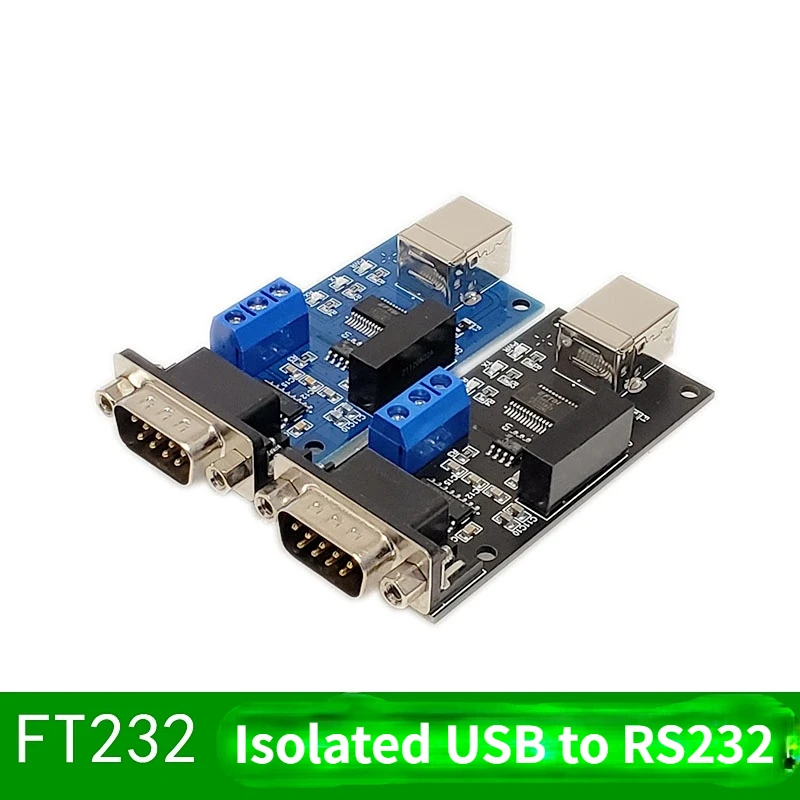

Последовательный порт USB/RS232, магнитная изоляция, FT232 RS-232, преобразование промышленного класса для замены фотоэлектрической изоляции, 2 шт.