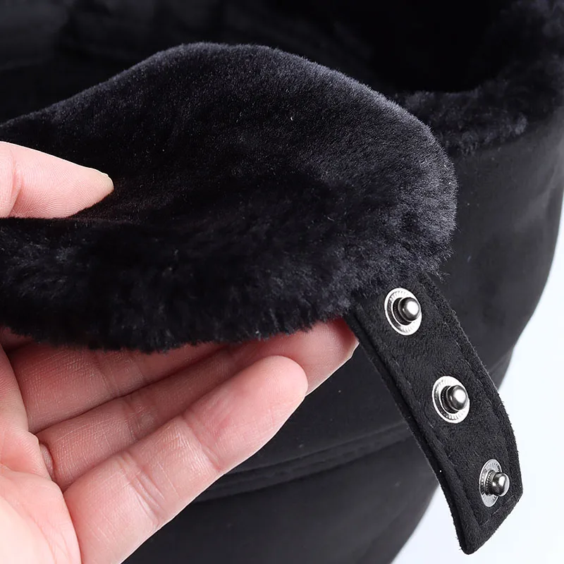 Мужская зимняя шапка-бомбер из искусственного меха