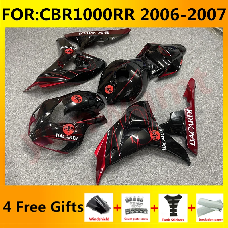 

NEW Abs Motorcycle Whole Fairings kit fit for CBR1000RR CBR1000 06 07 CBR 1000RR 2006 2007 Bodywork full Fairing set red black