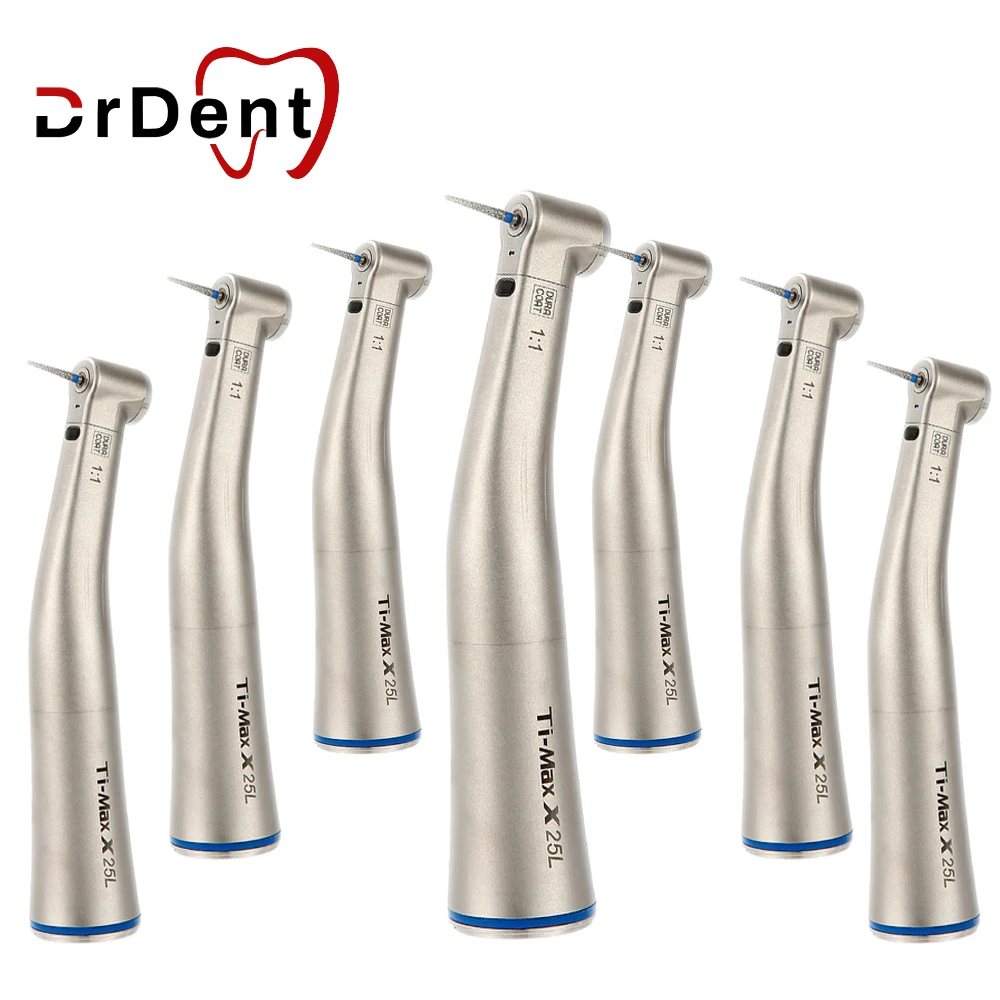 

NSK Ti Max X95L contraangulo Dental 1:5 Increasing Speed Handpiece Against Contra Angle LED Optic Fiber Quattro Spray Red Rings