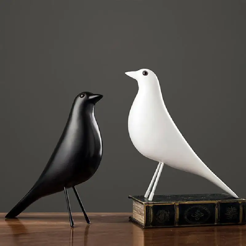 

Danish Decorative Bird Multi Color Family Creative Home Decoration Resin Eames Bird Ornaments Resin Eames Bird Ornaments