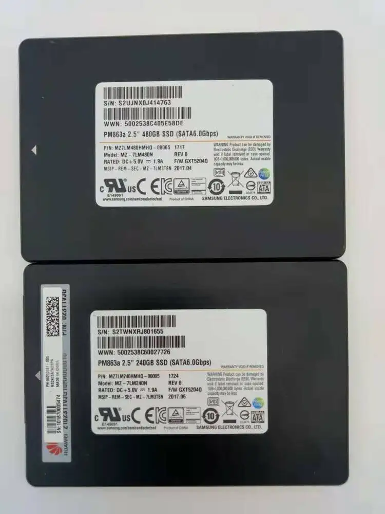 Samsung 240GB 480GB TLC 2.5'' SSD Serial ATA III 6Gb/s PM863a Solid State Drive