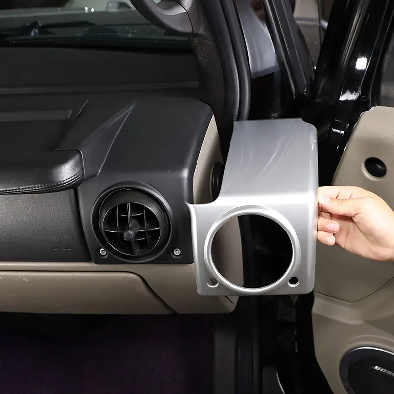 

Для Hummer H2 2003-07 ABS углеродное волокно/Серебристая Автомобильная консоль, боковая рамка кондиционера, крышка рамы, отделочная наклейка, автомо...