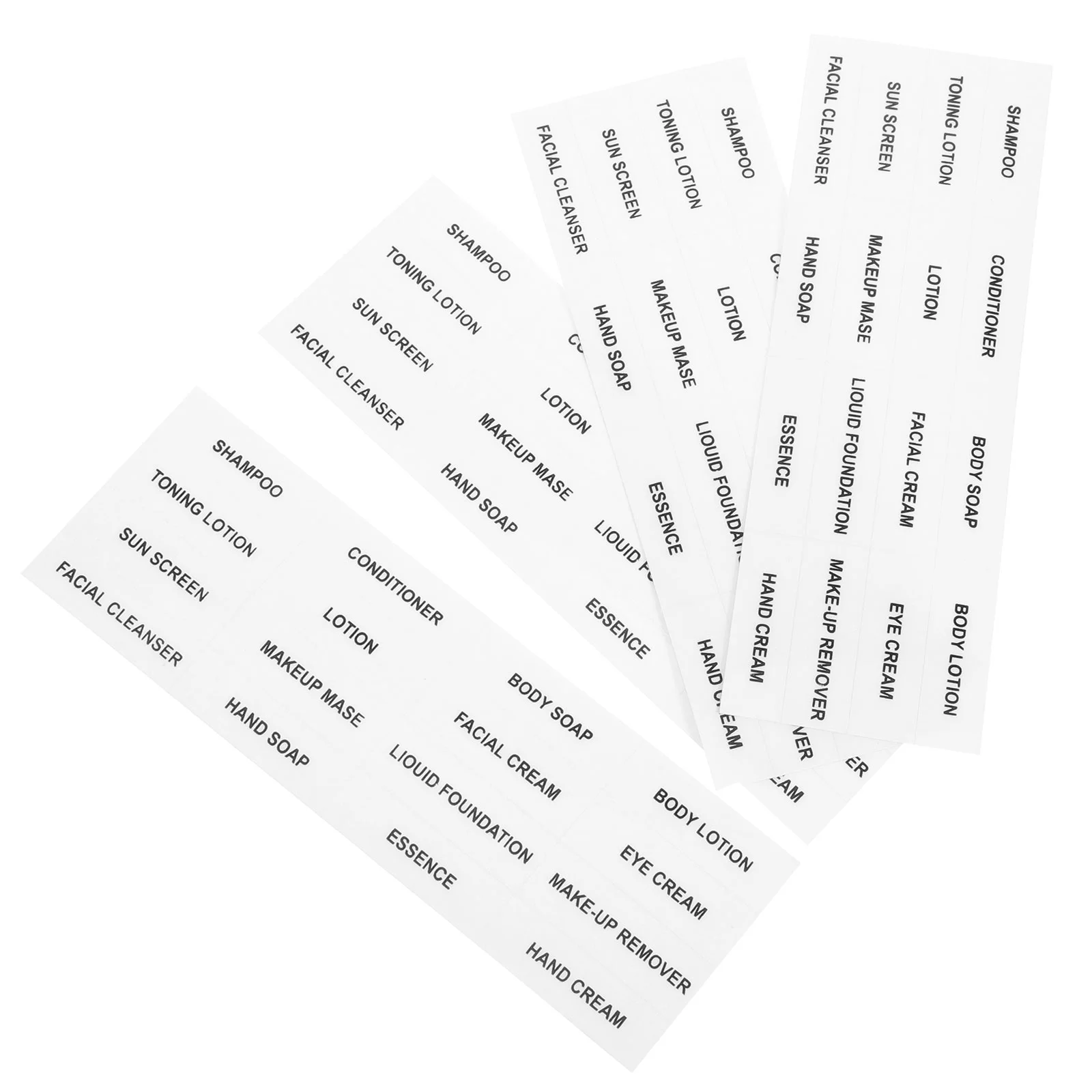 

10 Pcs Cosmetics Sub-bottle Stickers Waterproof Labels Makeup Containers Pvc Self-adhesive Shampoo Travel Tags