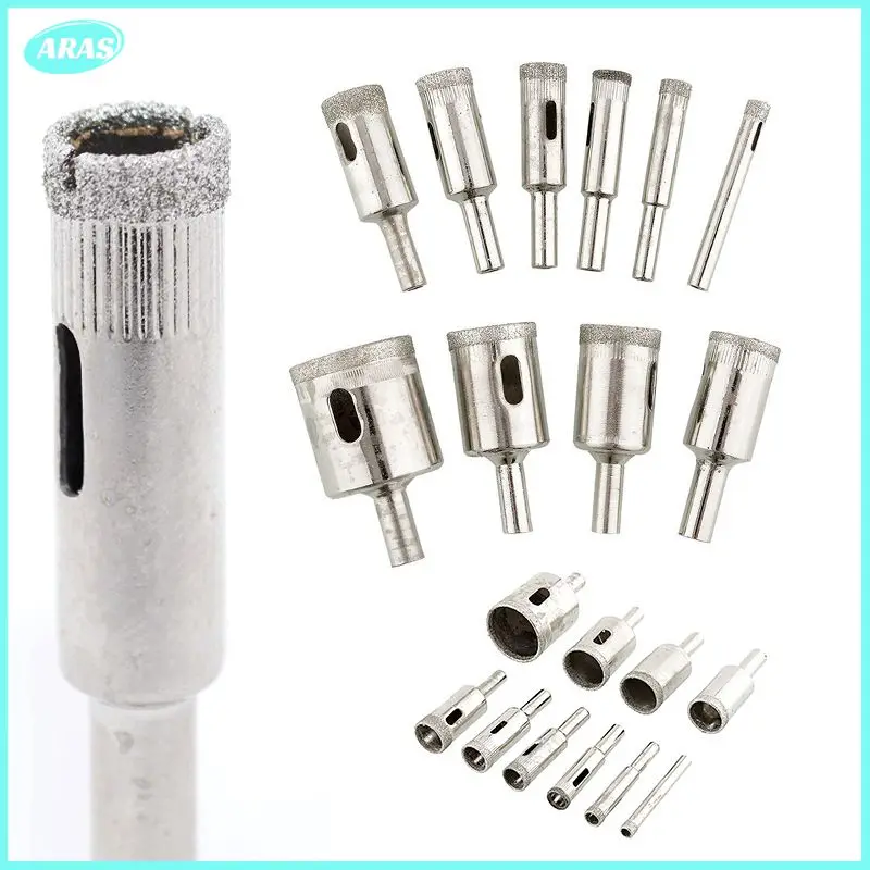 

Electroplated Drill Bits 10 Pcs 3mm-18mm Tool For Diamond Glass Drilling Hole Saws Drill Bit For Glass Ceramic Marble