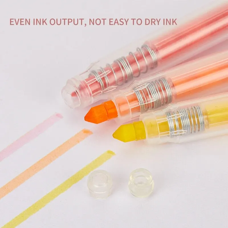 Набор Флуоресцентных Хайлайтеров ZUI XUA 6 Цветов Школьные И Офисные Маркеры Защита