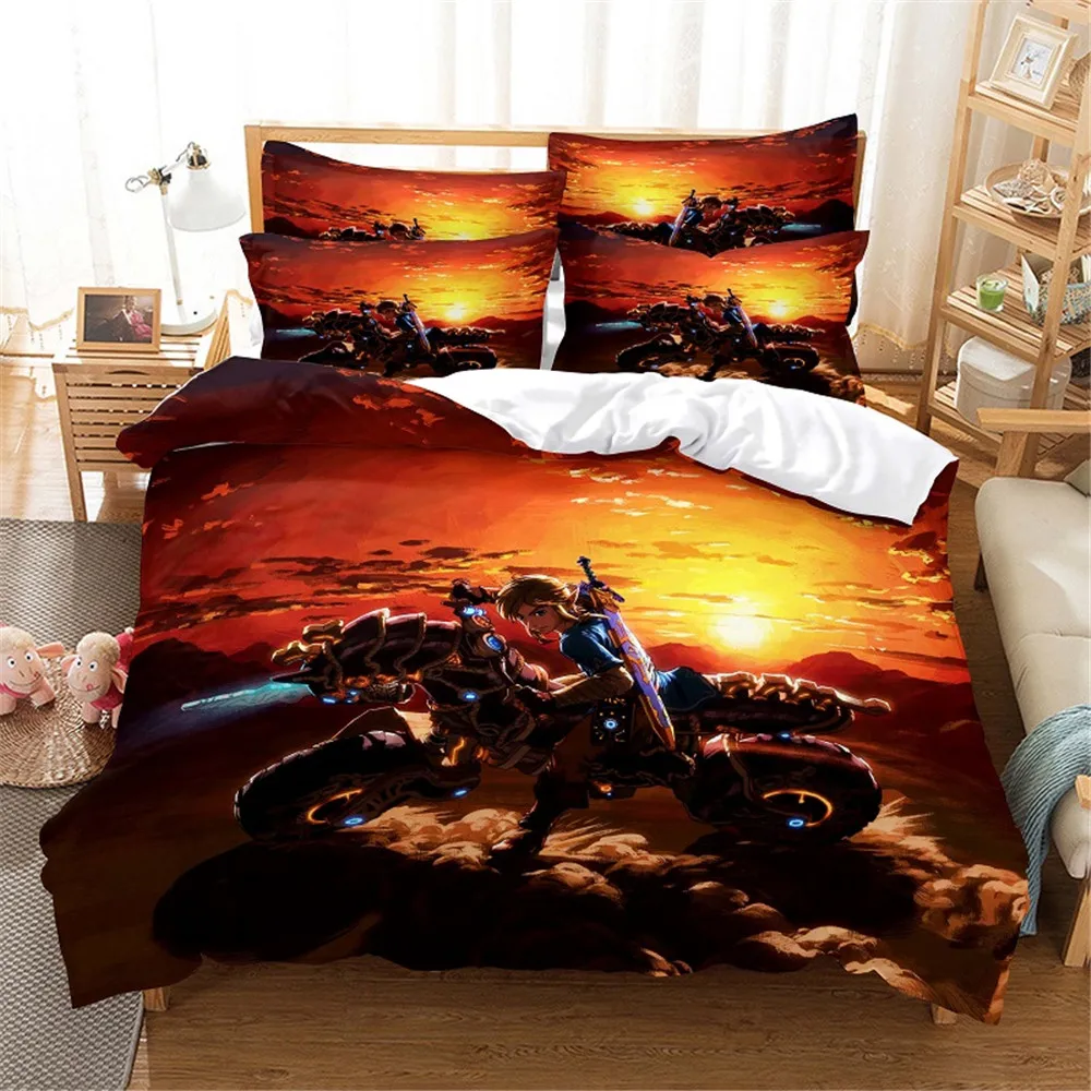 

3D motorcycle Bedding Set Queen Bedding Duvet Cover Set Bedding Set Bed Cover Cotton Queen Bedroom Bed Cover Set Bed Set Bedding