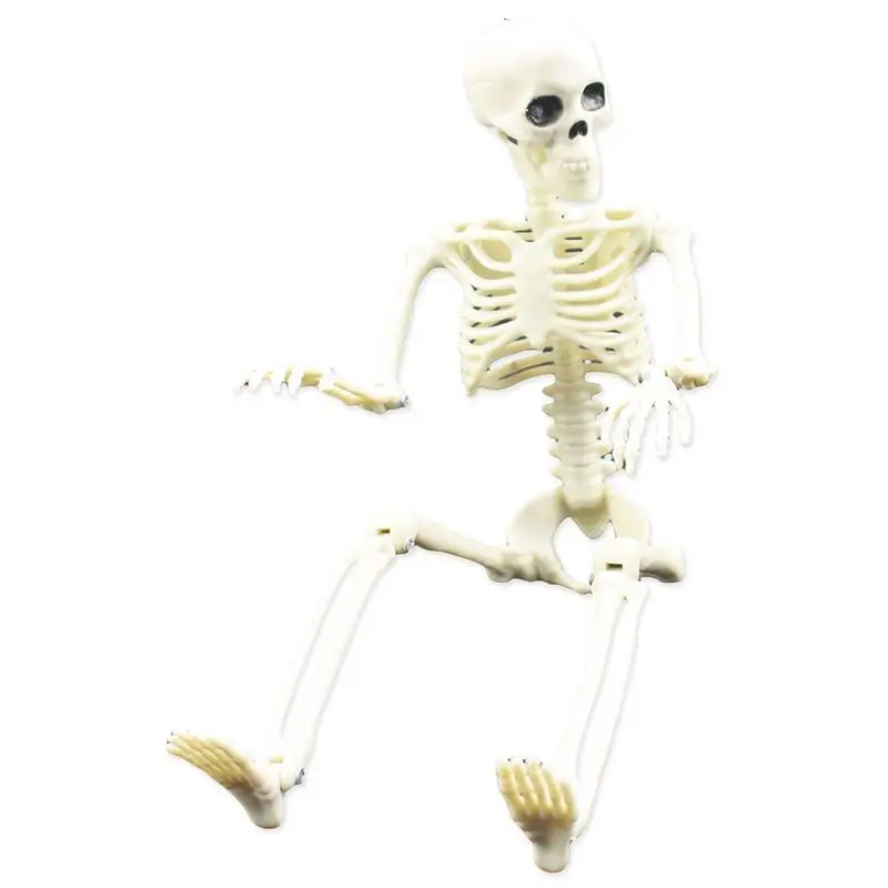 

Новый 16-дюймовый Хэллоуин скелет ужас светящийся подвижный Череп Скелет реквизит для Хэллоуина призрак Фестиваль подвижное украшение черепа