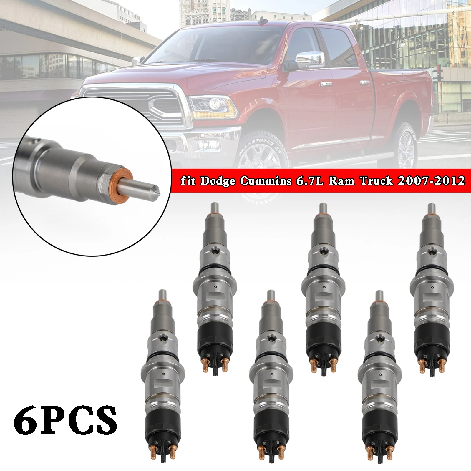

Areyourshop 6PCS Common Rail Diesel Fuel Injector fit for Dodge Cummins 6.7L Ram Truck 2007-2012 Car Accessories