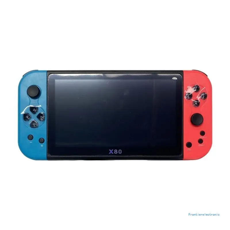 Портативная игровая консоль X80 в стиле ретро ​​7 дюймов четырехъядерный