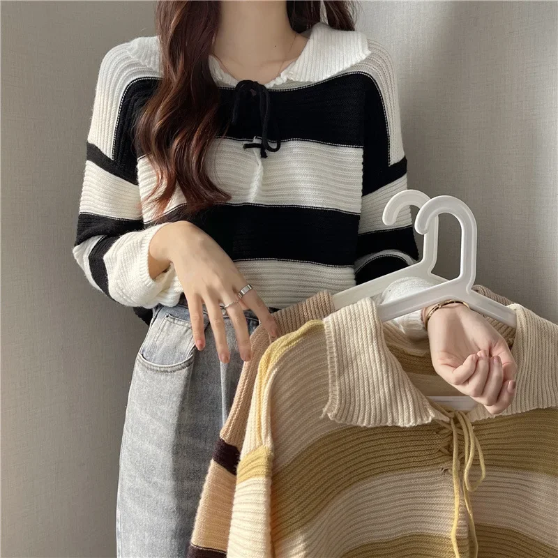 Женская трикотажная верхняя одежда свободного кроя с длинным рукавом