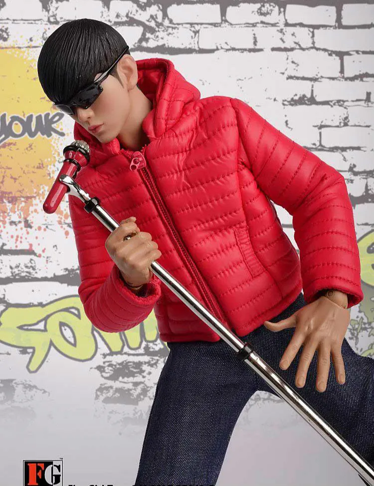 1/6 Scale Male Clothing Set Fire Girl Toys FG040 Down Jackets Coat Clothes Suit Black/Yellow/Red Fit 12 Inch Body Action Figure