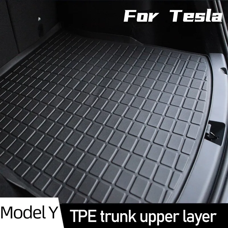 

Hot Sell Tesla Model 3 Y Trunk Mat Tail Box Pads Modified TPE Front Rear Accessories Decoration Storage Parts 2022 Newest 2021