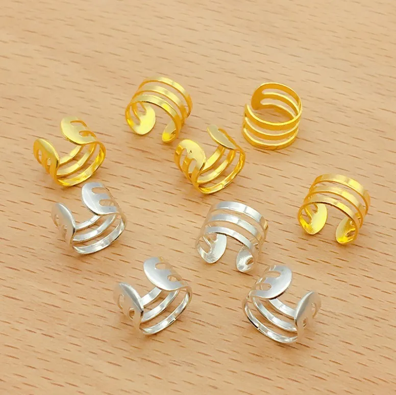 

50/100 Pcs/pack Retro Silver Small Metal Viking Hair Braid Dread Beard Dreadlock Beads Rings Tube for Styling Accessories