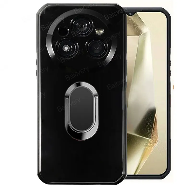 Фото Для Oukitel WP35/WP35S/WP35 Pro/WP55/WP55 Pro силиконовый мягкий чехол магнитный металлический держатель для кольца на палец №4