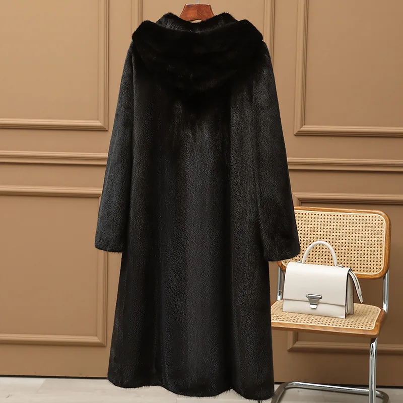 Women real mink coats female mink fur coat genuine long fur coat ladies winter clothes oversize 6xl 5xl 7xl natura fur coats
