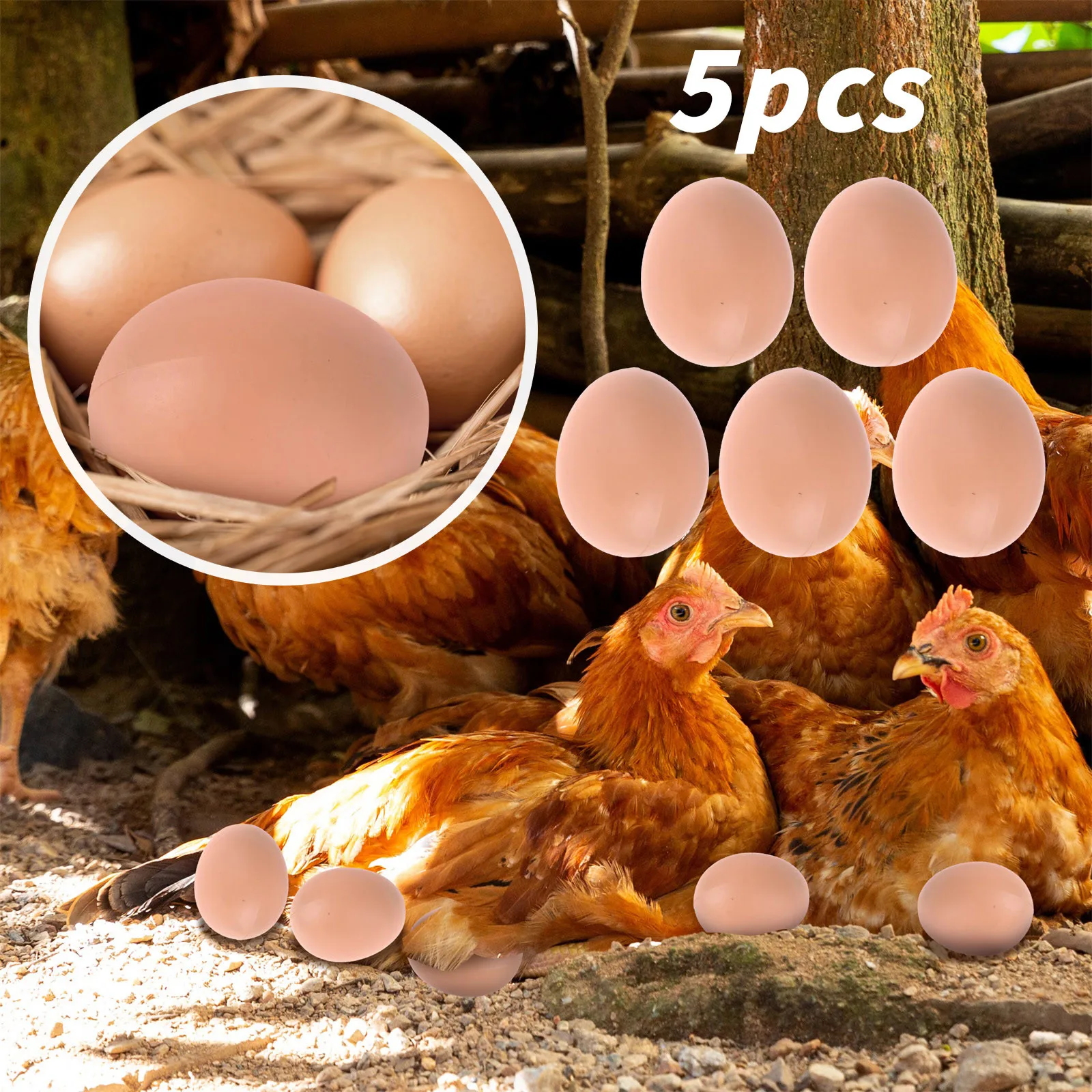 Фото Недорогие искусственные деревянные курицы яйца с рисунком детские развивающие