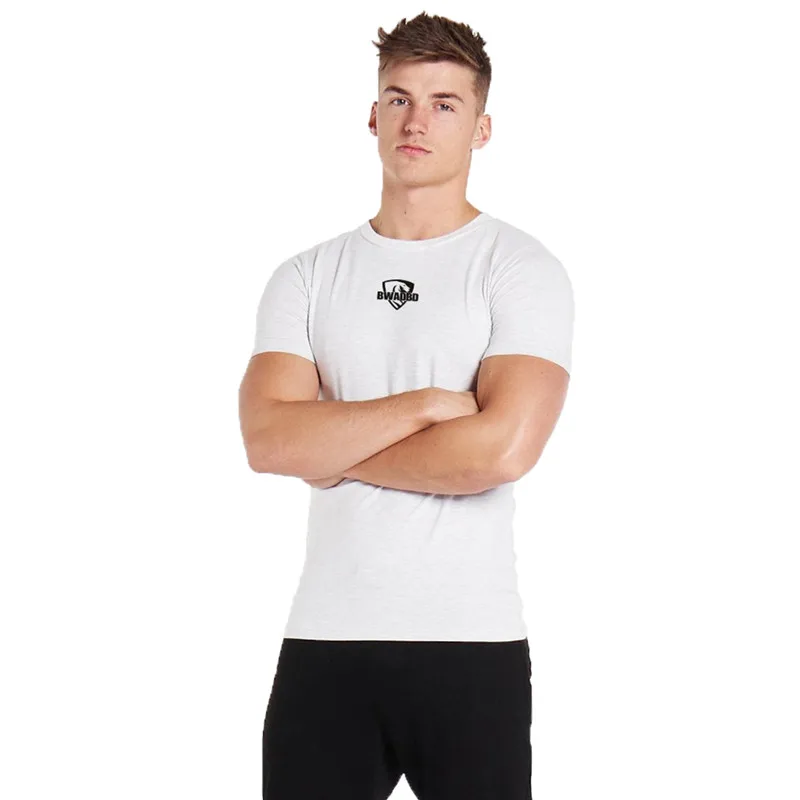 

Футболка мужская хлопковая, базовая тенниска с круглым вырезом и короткими рукавами, Классическая майка для бега, однотонная Повседневная, ...