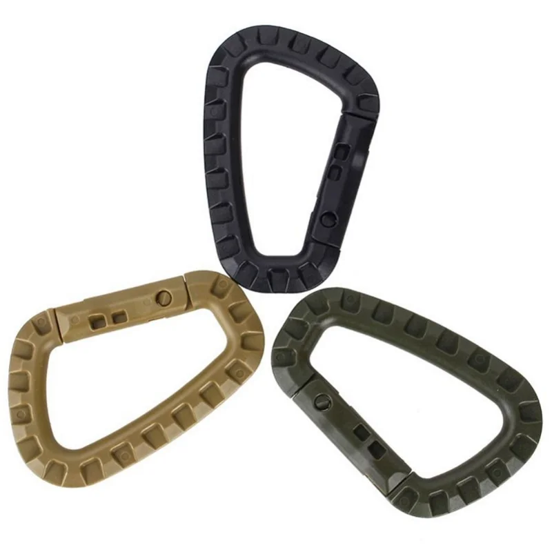 

D-Ring Buckle Clip Hiking Accessories Camping Equipment Lightweight Waterproof Durable Outdoor Mountaineering Keychain Snap Hook