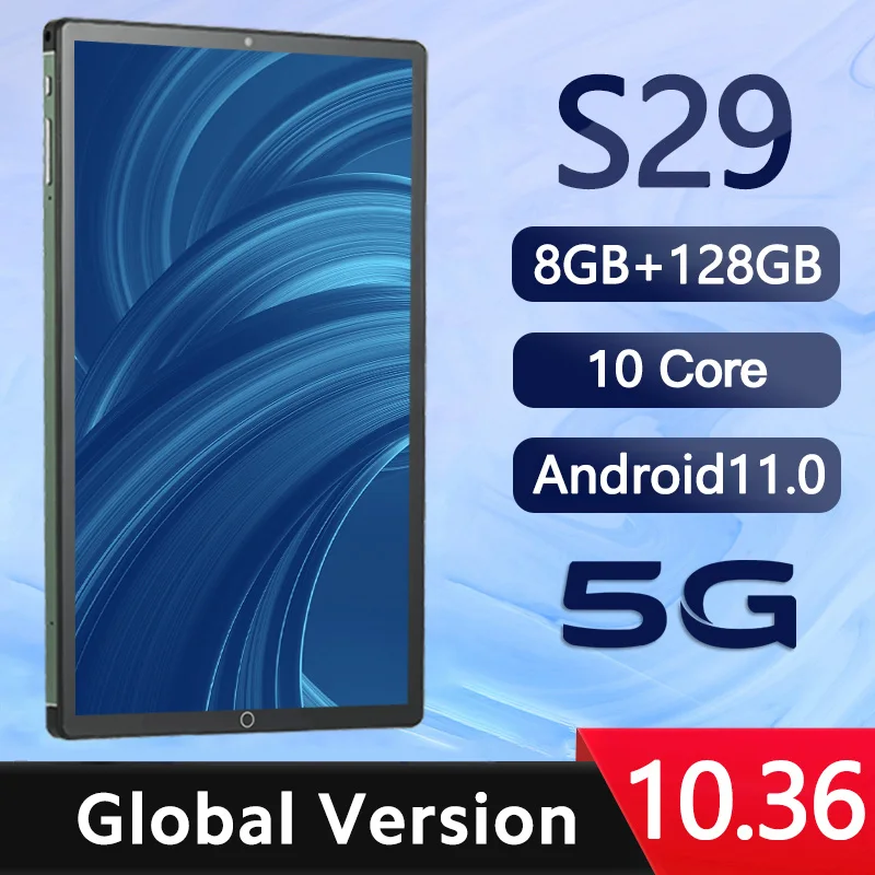 

2022 New Pad S29 MTK6797 Android11 Tablet 10.36 Inch Tablet 8GB 128GB Android 11 Tablet 5G Network Tablet