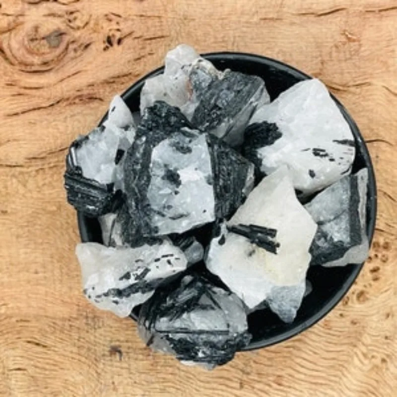 Грубый камень из Турмалиненного кварца - Черные турмалиновые необработанные