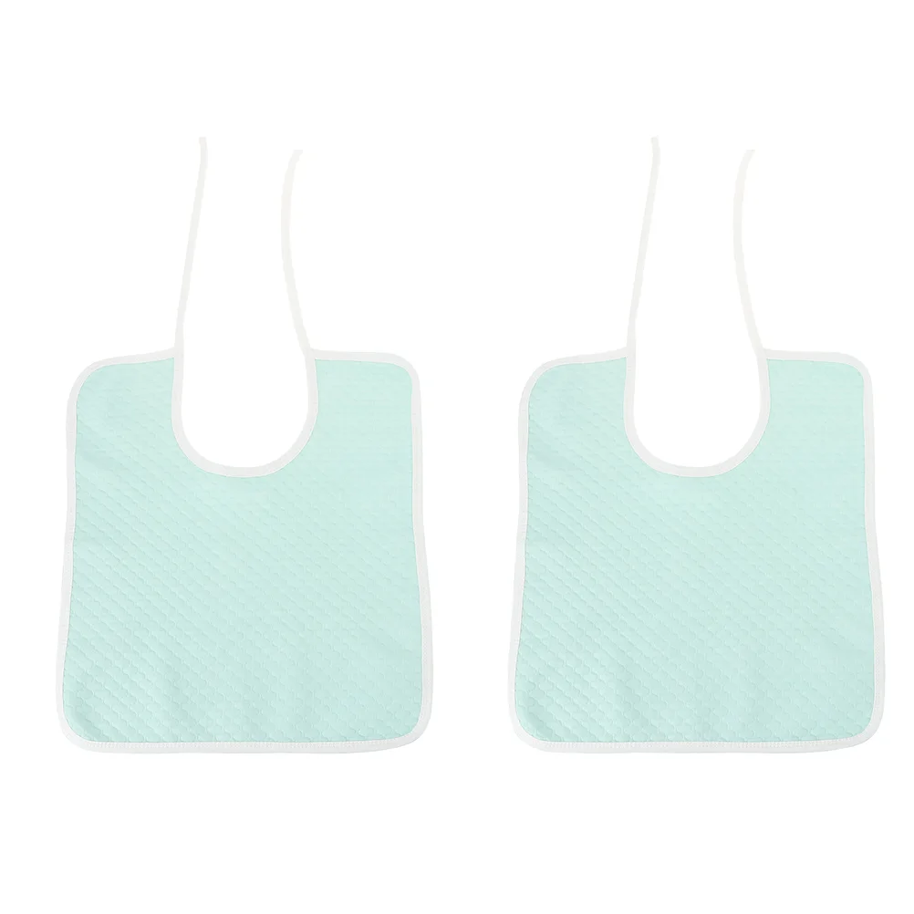 

2 Pcs Old Man Bib Patient Clothing Protector Premie Clothes Adults Dining Senior Ladies Bibs Elderly Male