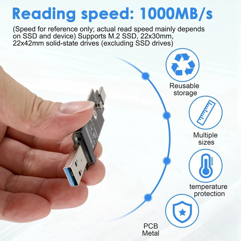 НОВЫЙ-Двойной протокол Type-C Type-A M.2 NVME Pcie NGFF USB3.1 GEN2 10 Гбит/с M2 SSD Корпус-адаптер