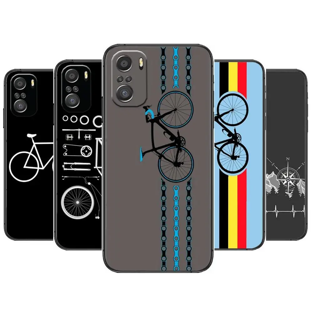 

Mountain Bikes Cycling Phone Case For xiaomi mi 11 Lite pro Ultra 10s 9 8 MIX 4 FOLD 10T 5g Black Cover Silicone Back Prett