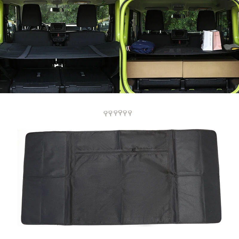 

Car Rear Trunk Curtain Cover Storage Bag Net For Suzuki Jimny JB74 2019 2020 Stowing Tidying