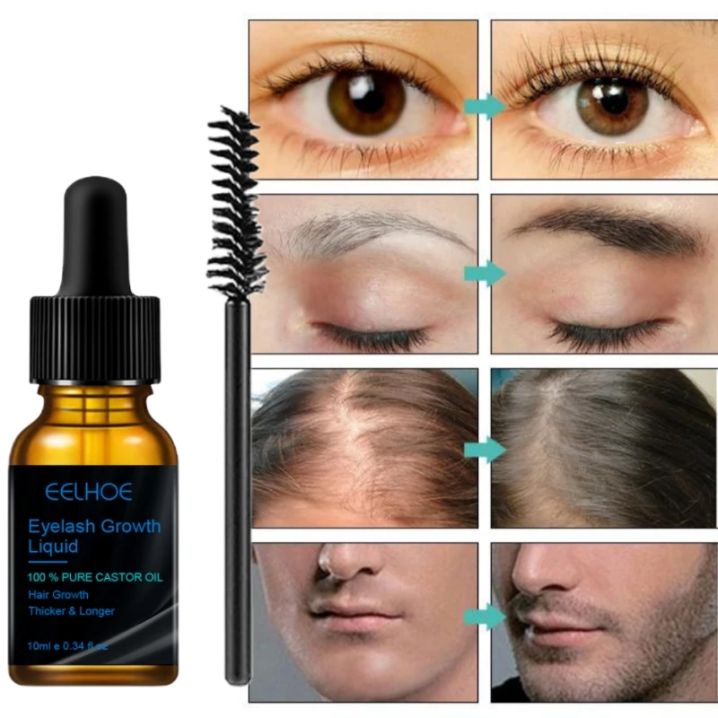 Natural Castor Oil Eyelash Growth Serum Liquid Eyelash Fuller Enhancer Agent Lashes Eyebrows Lift Thicker Longer Serum Products