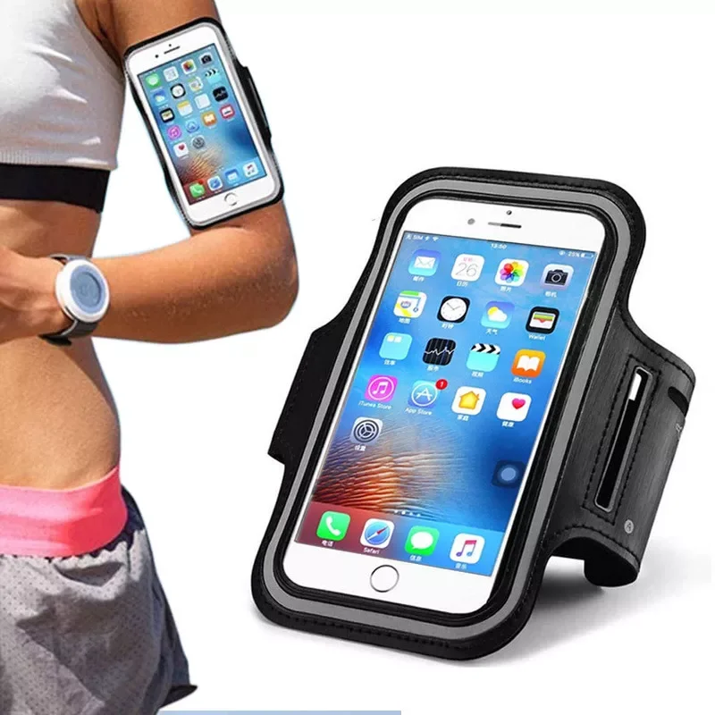 

Armbands Men Women Running Phone Bags Touch Screen Armbands Sports Phone Case Arms Band Cellphone Holder For 5.5inch Phone