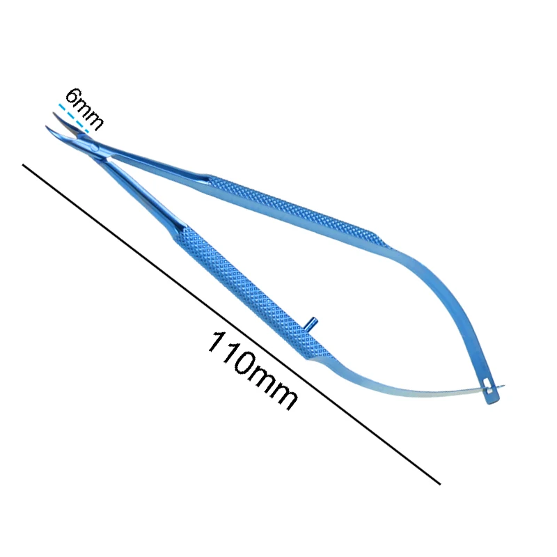 

Titanium Alloy Castroviejo Needle Holders with Lock Without Lock Curved Forceps Ophthalmic Instrument