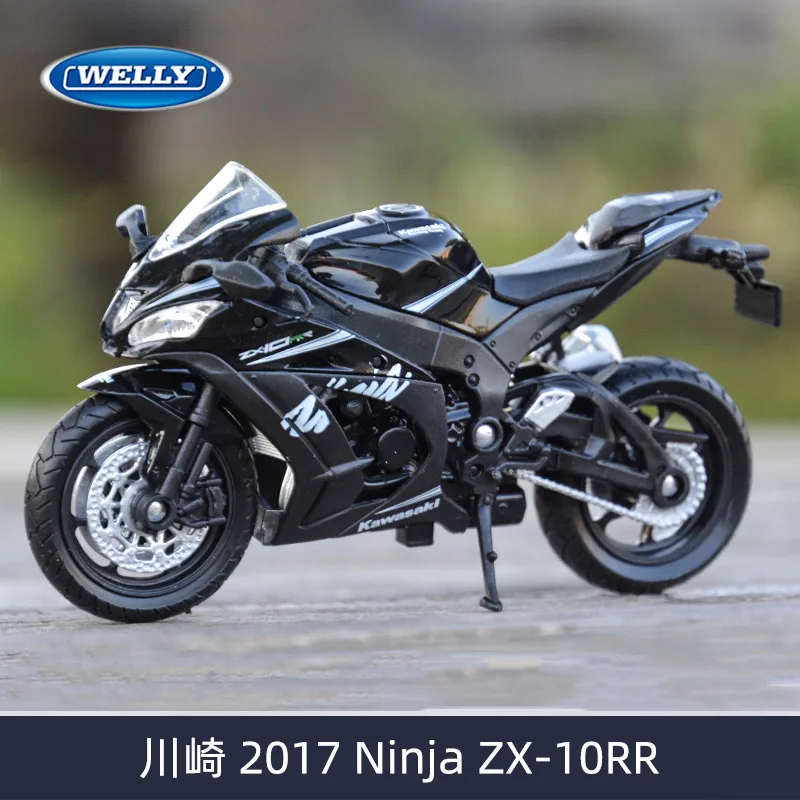 

WELLY 1:18 2017 Kawasaki Ninja ZX10-RR Alloy Racing Motorcycle Model Simulation Diecast Metal Street Motorcycle Model Kids Gifts