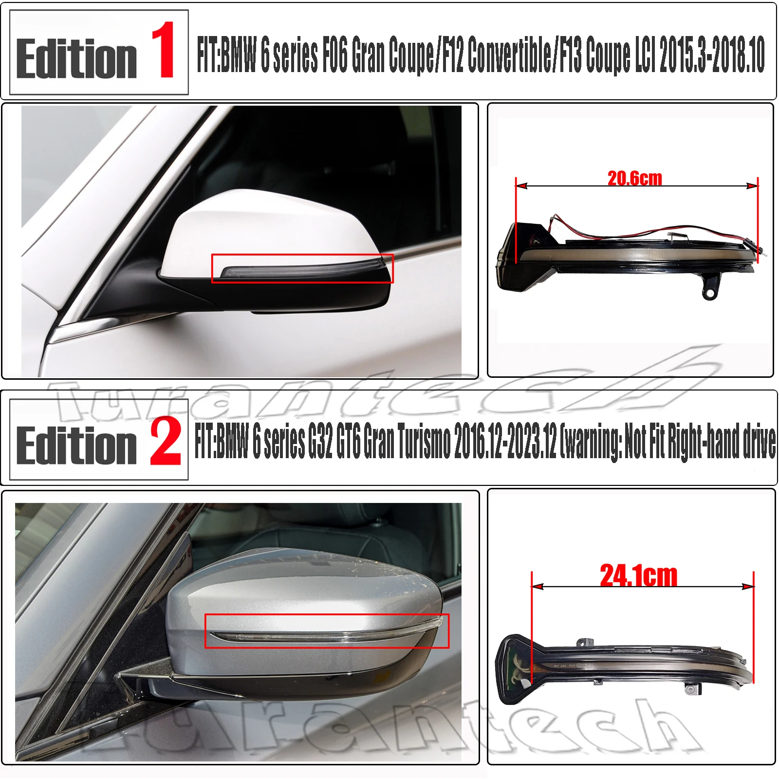 2 шт. указатель поворота для BMW 6 серии GT6 640d 640dx 640i 640ix 650i 650ix ALPINA B6 Янтарная крышка