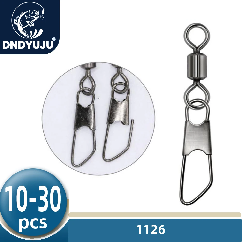 

DNDYUJU 10-30 шт. рыболовный поворотный подшипник из нержавеющей стали вращающийся вертлюг с безопасной защелкой рыболовный крючок аксессуары для ловли карпа