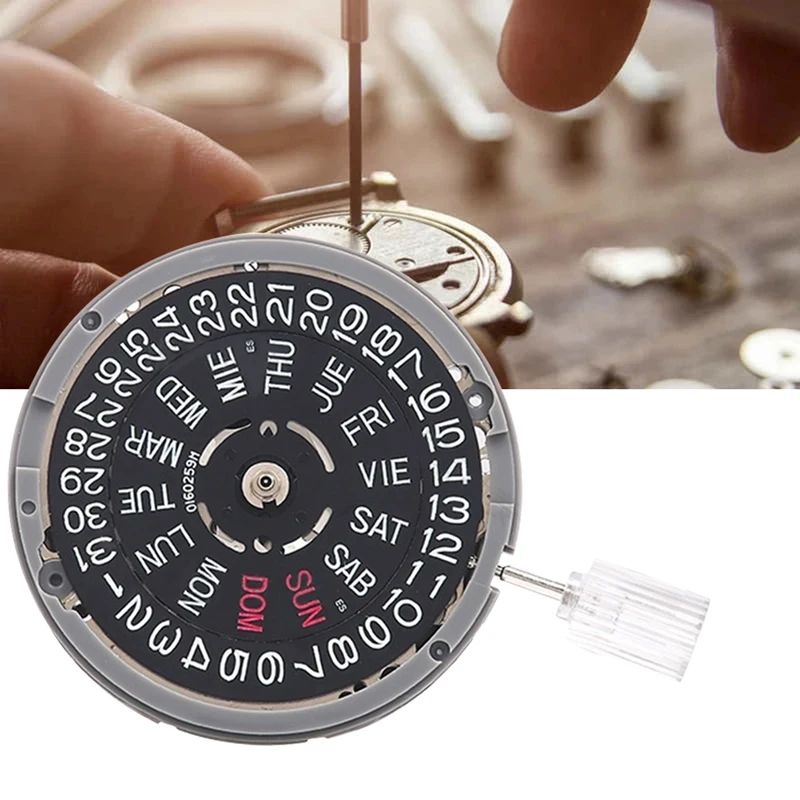 Часы наручные NH36/NH36A с двойным календарем автоматические механические 3 часовыми