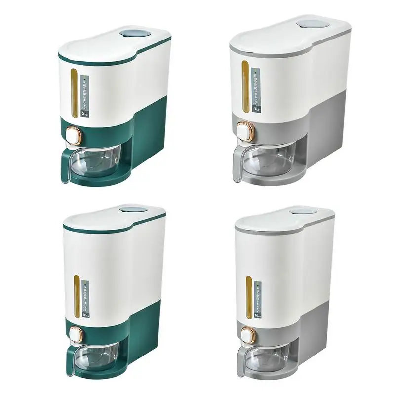 

Rice Dispenser Portable Sealed Cereal Container Reusable Food Storage Dispenser For Home Kitchen Storage Box Accessories