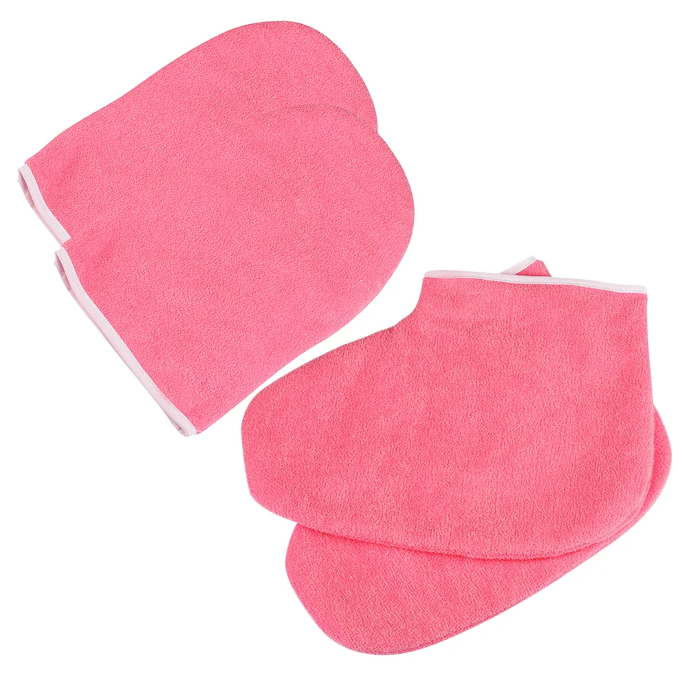 

Wax Paraffin Bath Gloves Mitts Booties Hand Foot Insulated Cover Cozies Liners