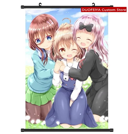 Аниме Watashi ni Tenshi ga Maiorita! Noa Himesaka Hinata Hoshino настенный свиток рулонная картина постер