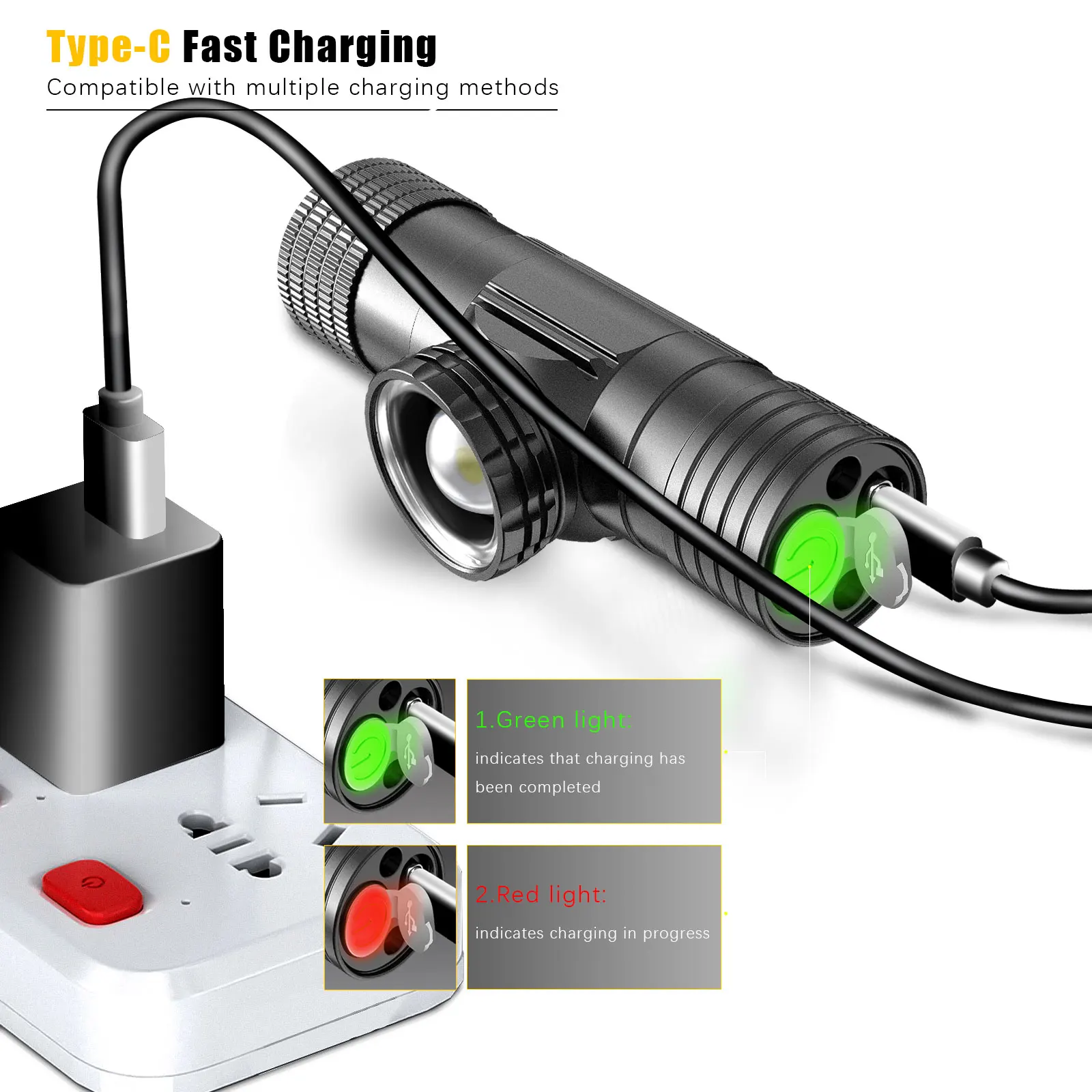 Фото Светодиодный индукционный налобный фонарь с датчиком движения, USB Type C 18650, магнитный хвостовой налобный фонарь для кемпинга, охоты, масштабируемый фонарик №5