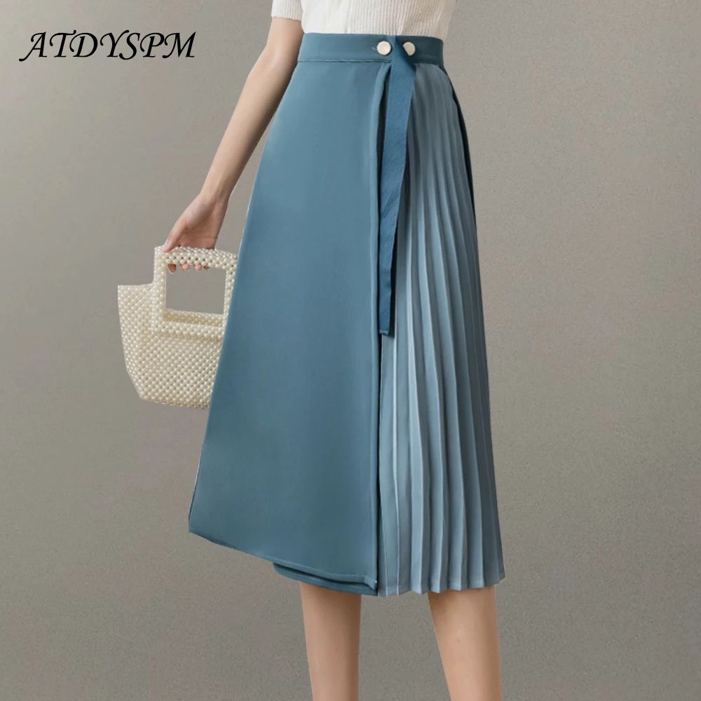 

Юбка-миди плиссированная трапециевидная, с завышенной талией